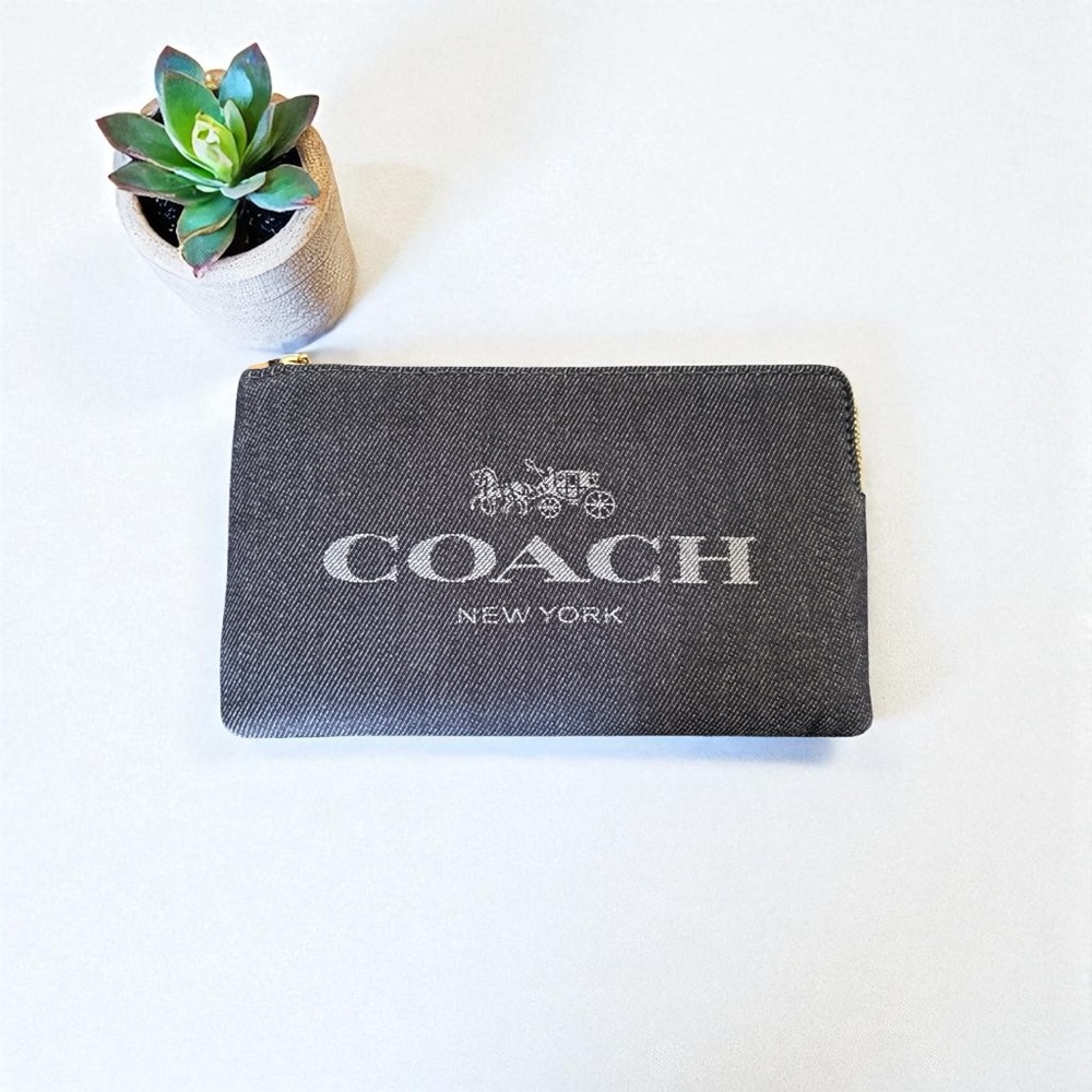 NWT Coach Denim Wristlet